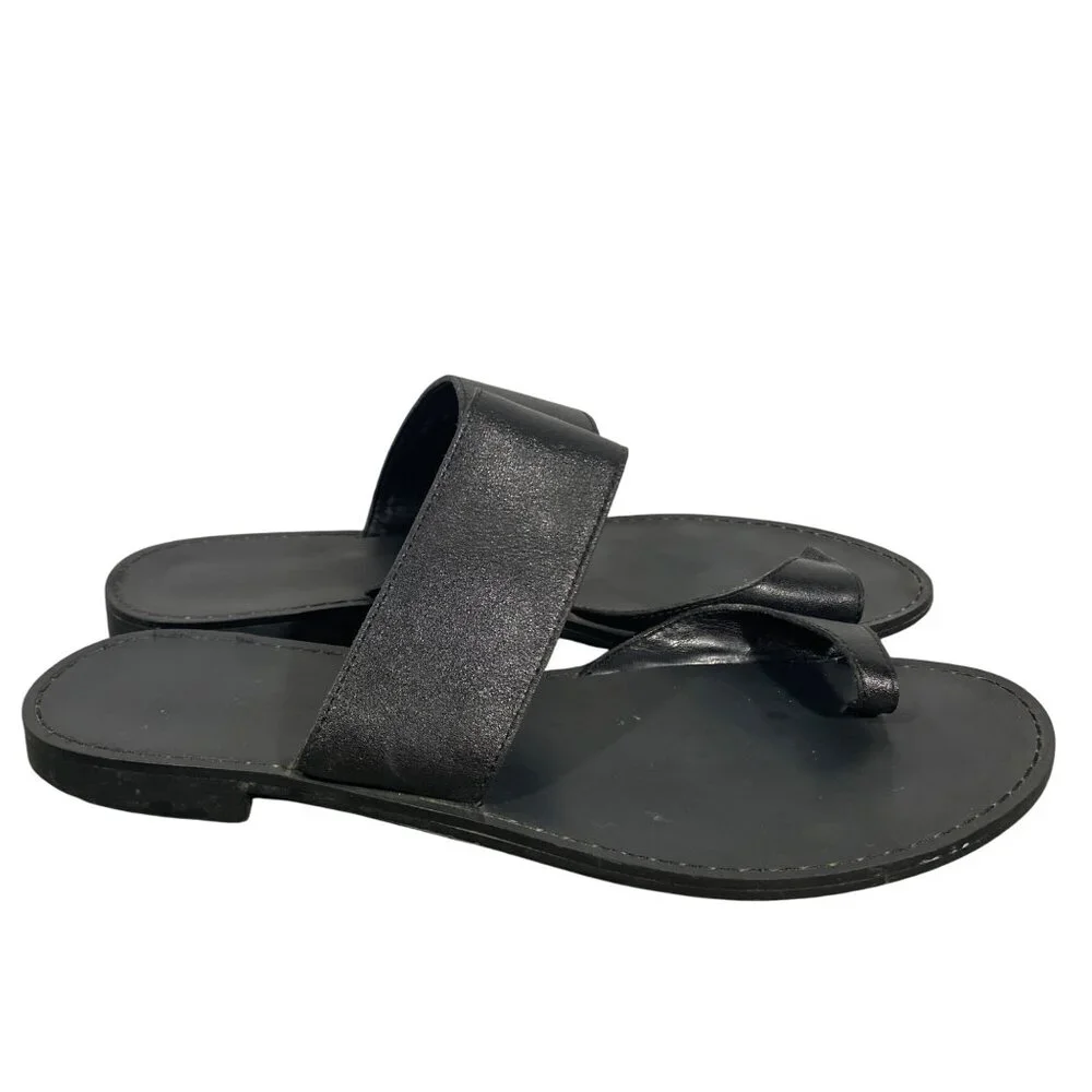 Banana Republic Elegant Black Slide Sandals - Picture 7 of 11